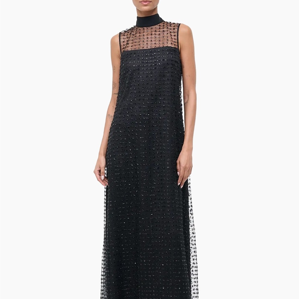 STAUD | ALBEE EMBELLISHED MESH MAXI DRESS 🖤